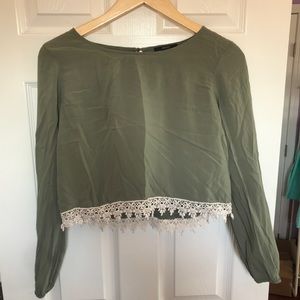 Olive crop top